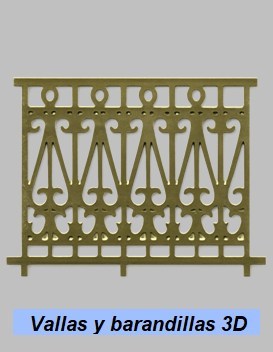 Vallas y barandillas 3D