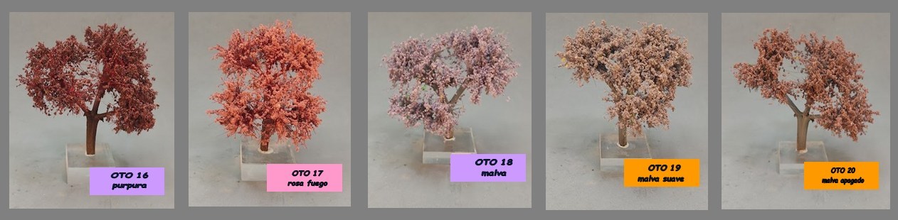 Tonos OTO 16 a OTO 20 — de púrpura a malva apagado