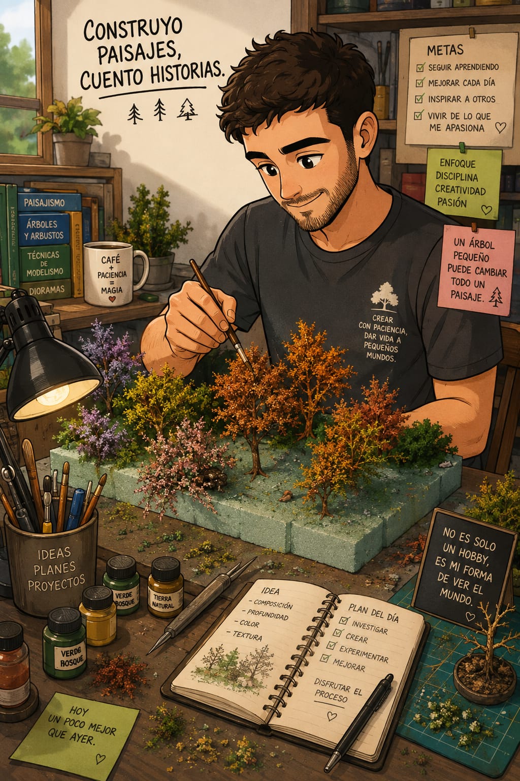 Construyo paisajes, cuento historias — el taller artesanal de Nature Center HO